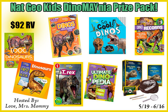 National Geographic Kids 7 Book Dinosaur Collection Giveaway